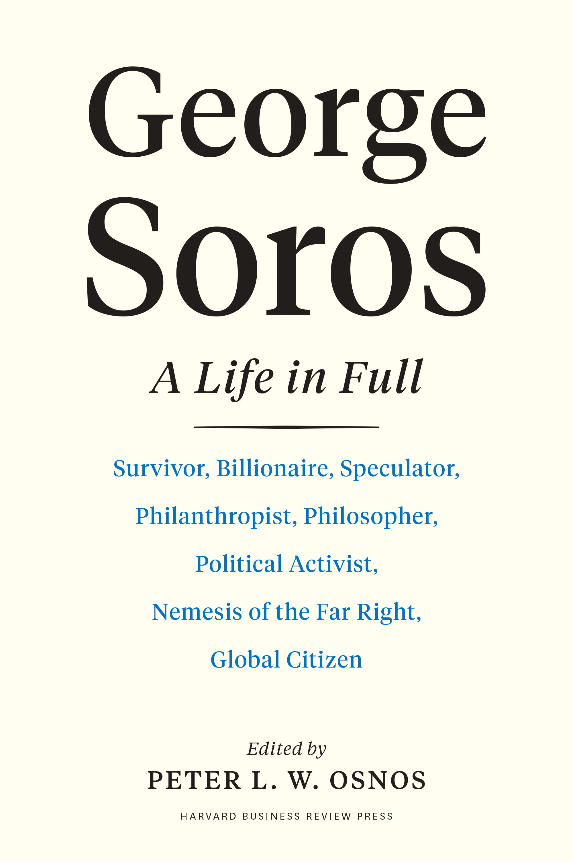 George Soros: A Life in Full cover