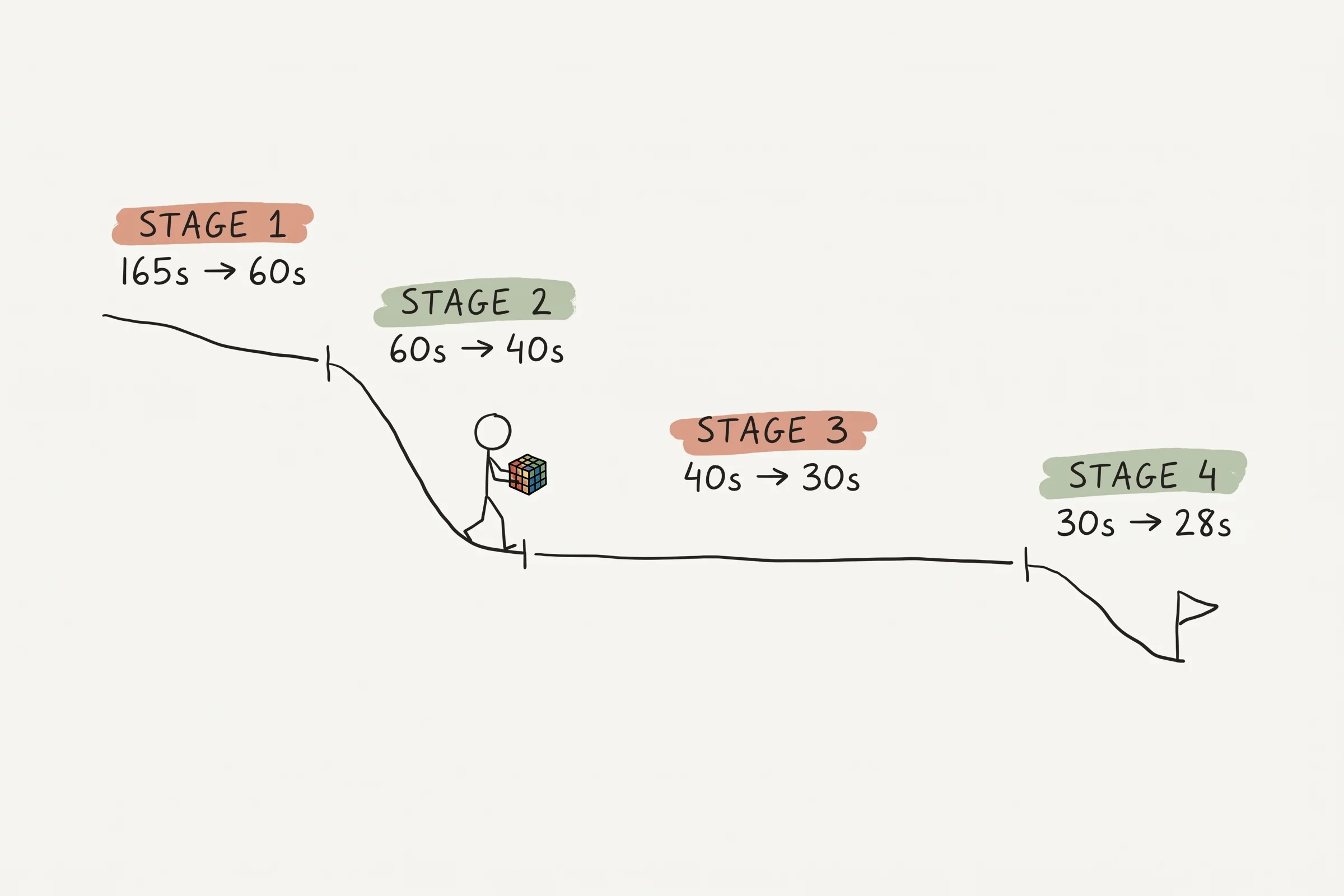 Time span of the four stages